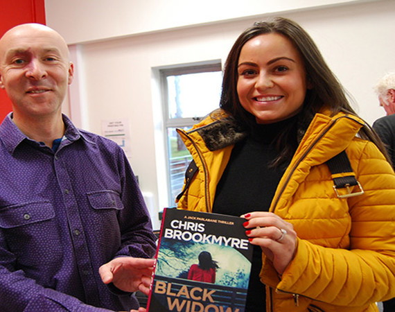 Christopher Brookmyre with Dawn Mooney