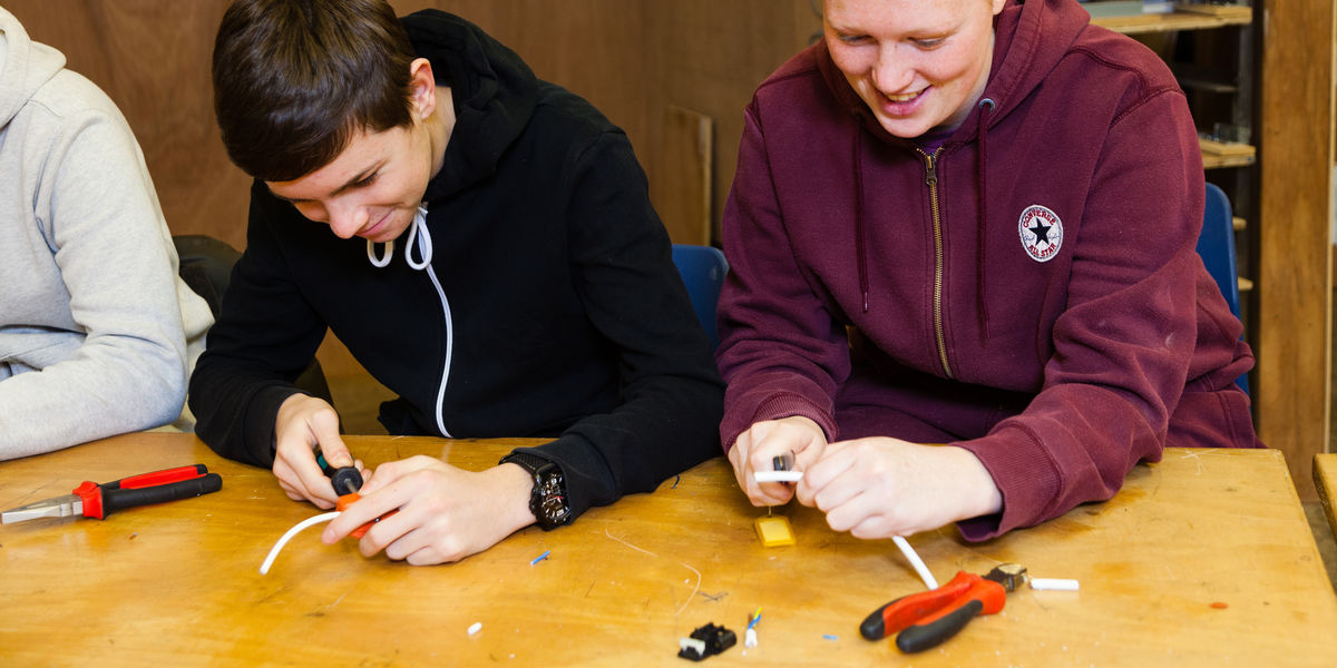 Pre-Apprentice Electrical Installation Students In Workshop