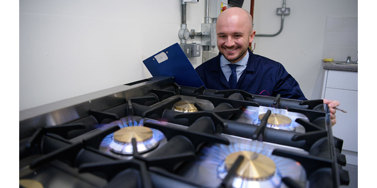 Gas Tutor Inspecting Gas Rings At New Commercial Gas Centre