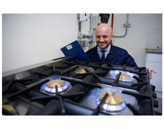 Gas Tutor Inspecting Gas Rings At New Commercial Gas Centre