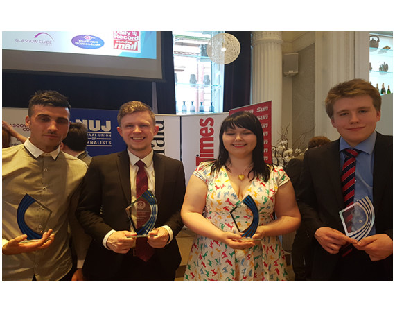 Glasgow Clyde College Students With Their SSJA Awards