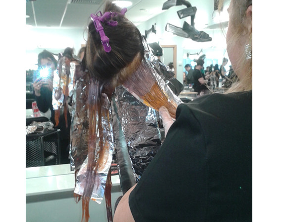 Hairdressing Students Try Out New Colour Techniques