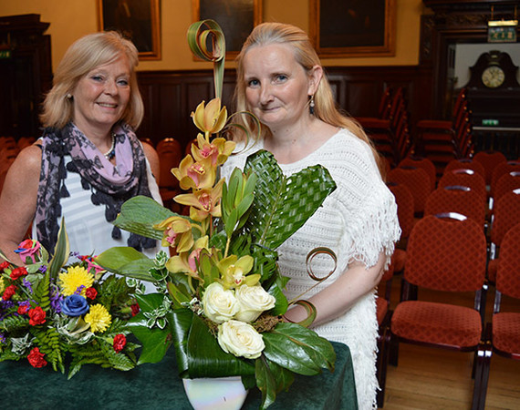 Floristry Students Ros Claase And Carol Mure