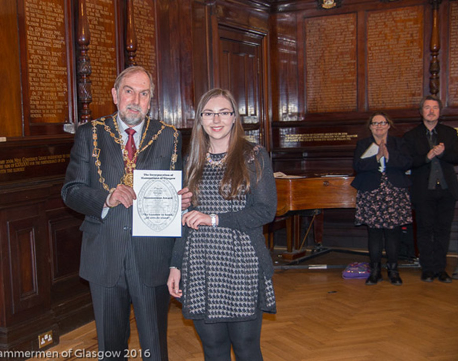 Katie Lyon Langside Hammermen Winner Prince Philip Prize winner