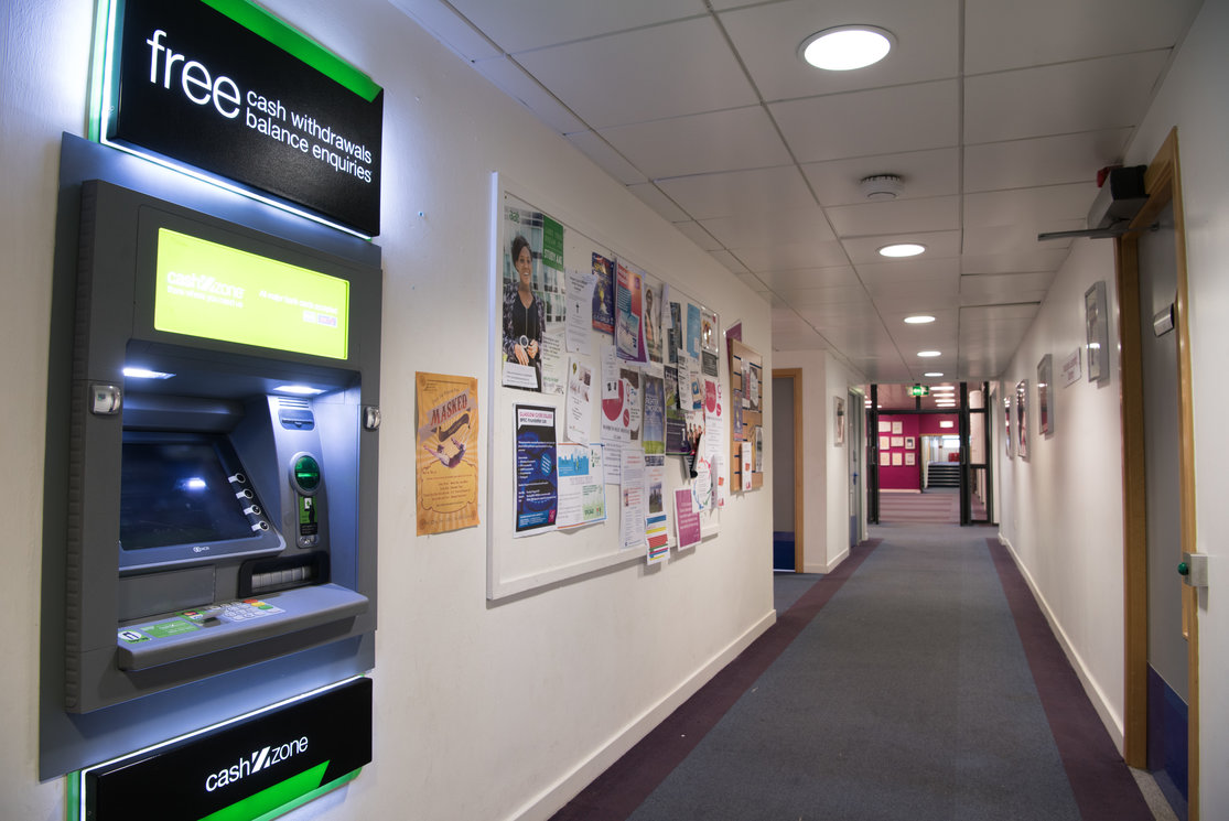 Cardonald internal corridor with atm gallery