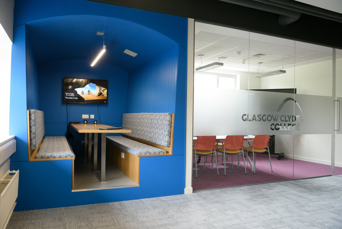 Langside meeting room and pod gallery