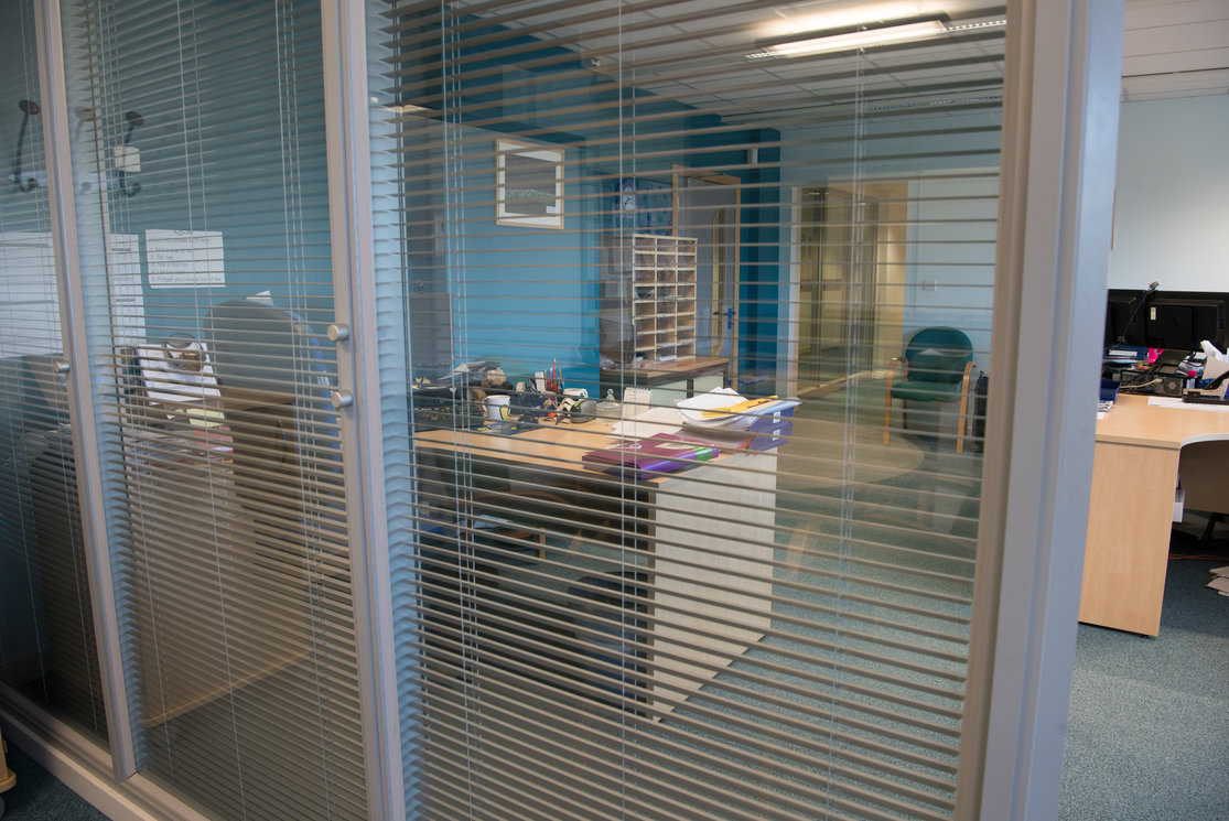 Cardonald office through glass wall gallery
