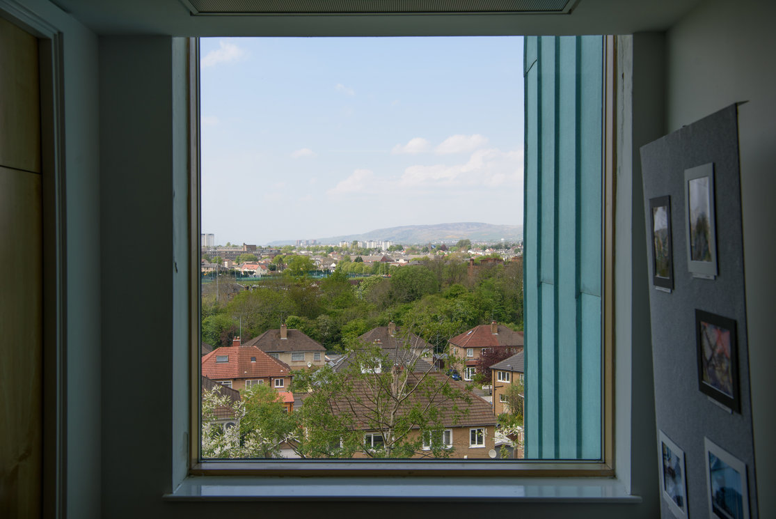 Anniesland view over houses and hills gallery