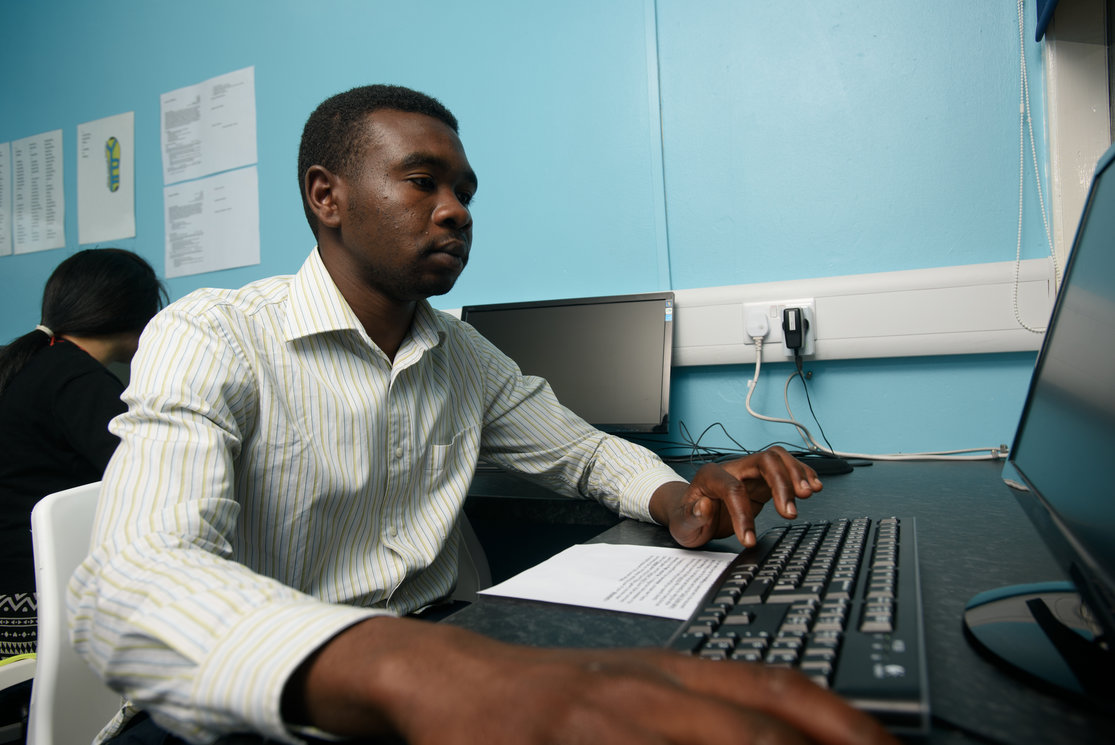 Community class man learning it skills gallery