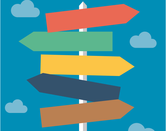 Sign post illustration