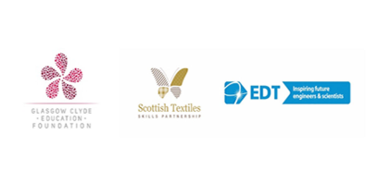 GCEF, Scottish Textiles Skills Partnership and EDT logos