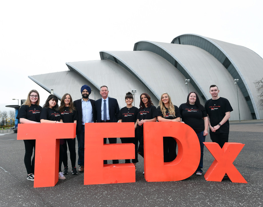 students who will be organising the TEDx Glasgow event at the launch in November 2017