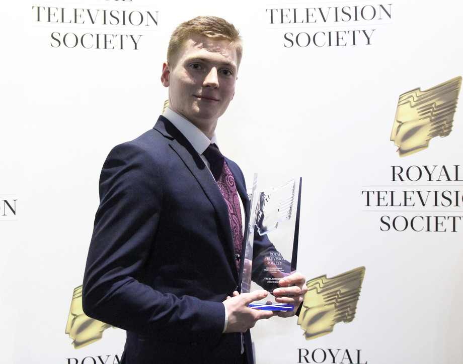 Andrew Berry wins at the RTS Scotland Student Television Awards