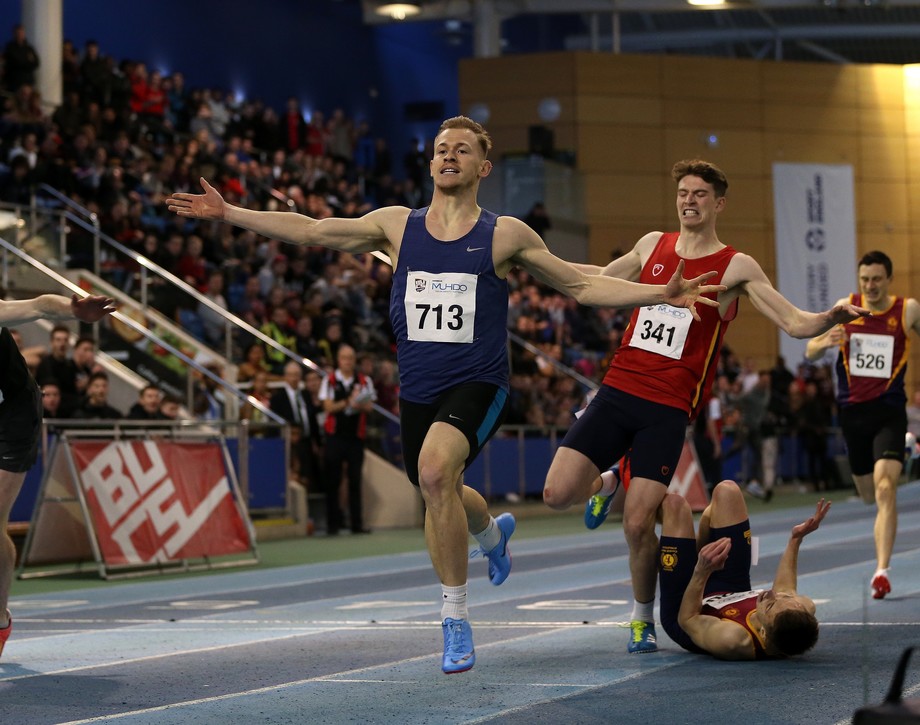 Anthony Young winning gold at BUCS