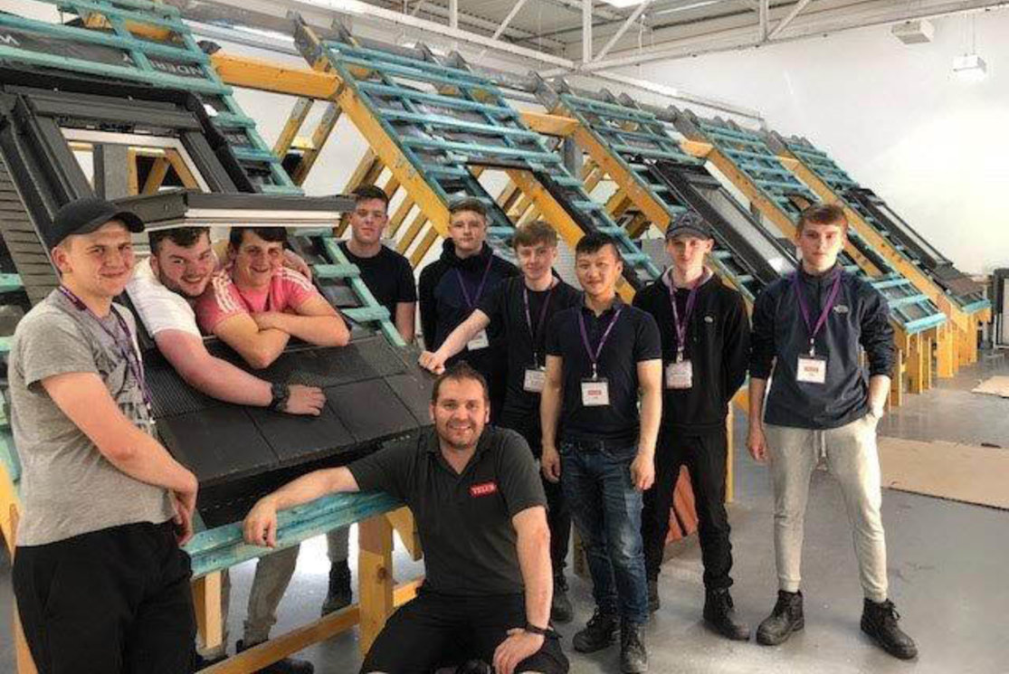 Pre apprentice construction students visit velux factory gallery