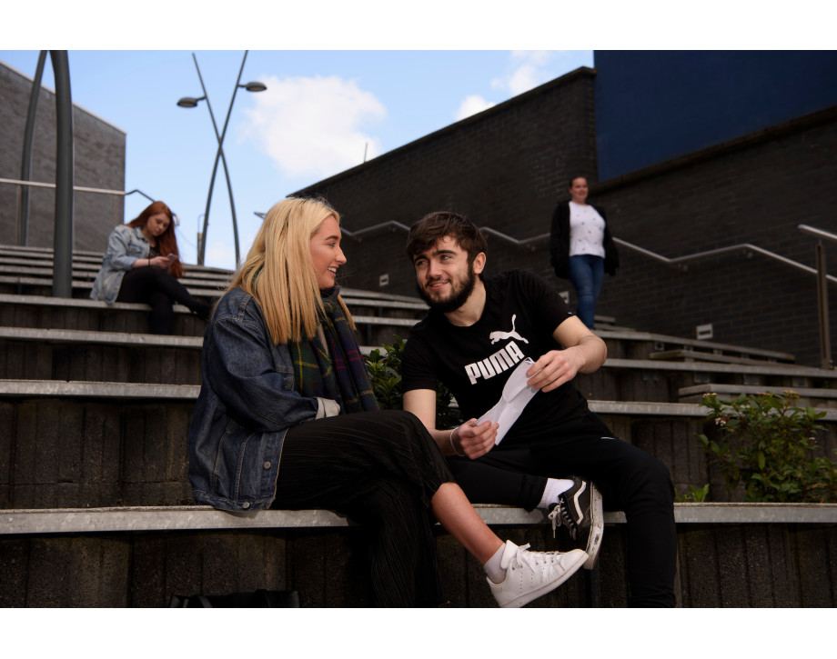 Students outside Langside Campus