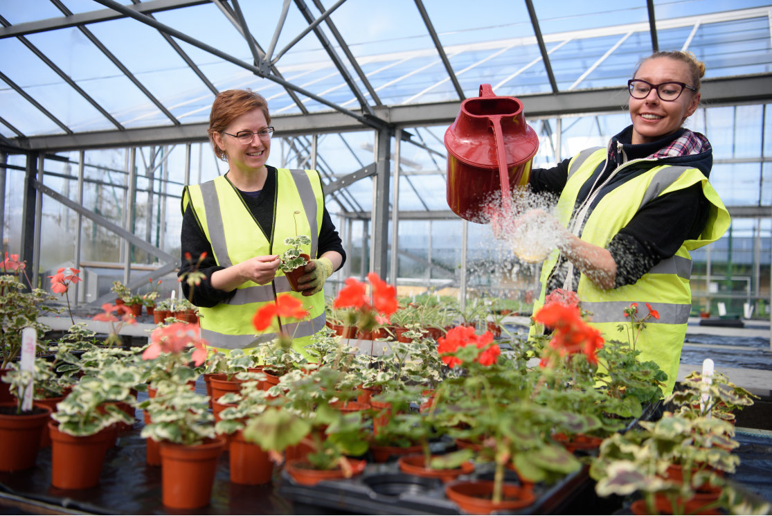Hnc horticulture students watering can 1 gallery