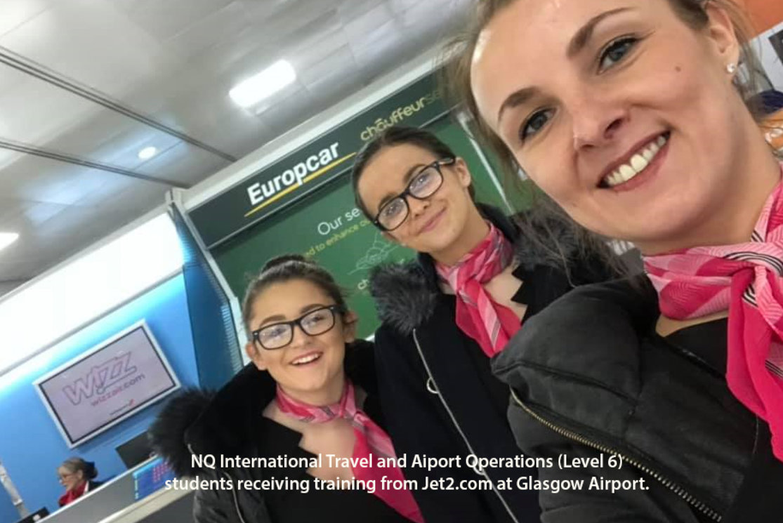 Travel and tourism students at glasgow airport 3 gallery