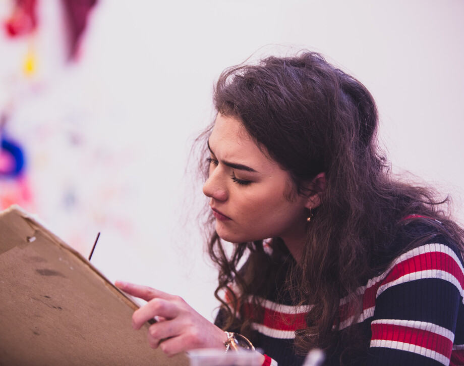 Girl painting