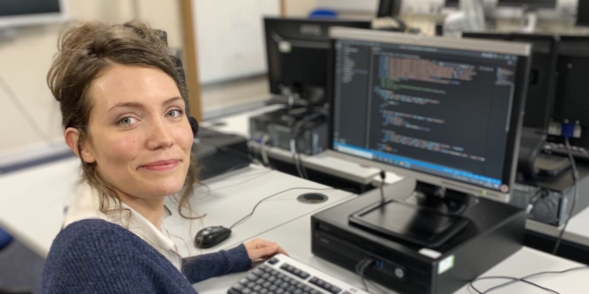 Female computing student 