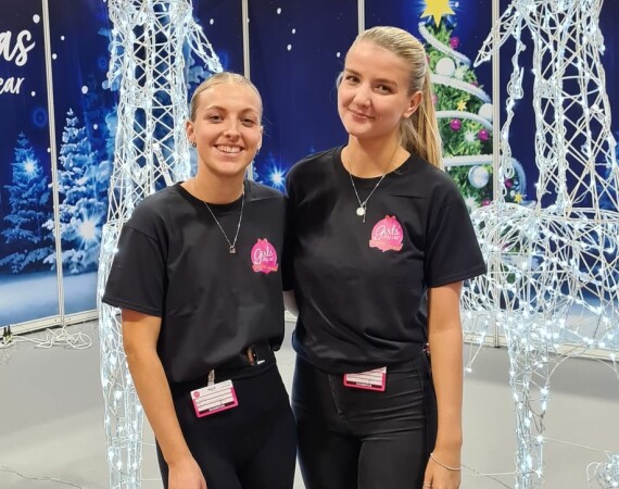 Glasgow Clyde College Events Management students help at the Girl's Day Out event