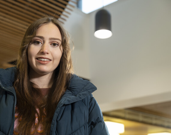 Female student smiling