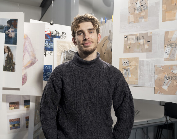 male art student smiling