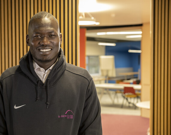 male student smiling