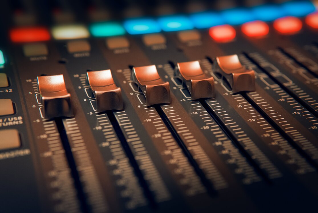 Close up of sound equipment gallery