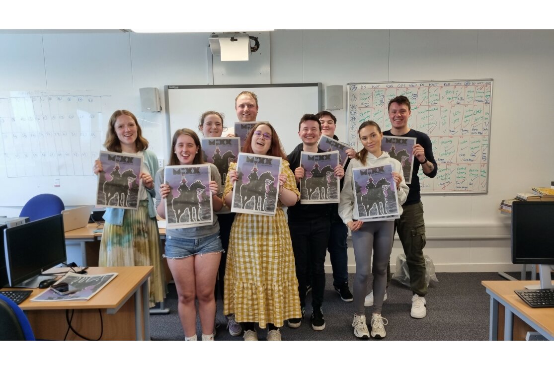 Glasgow clyde college journalism students with their newspaper 2023 gallery
