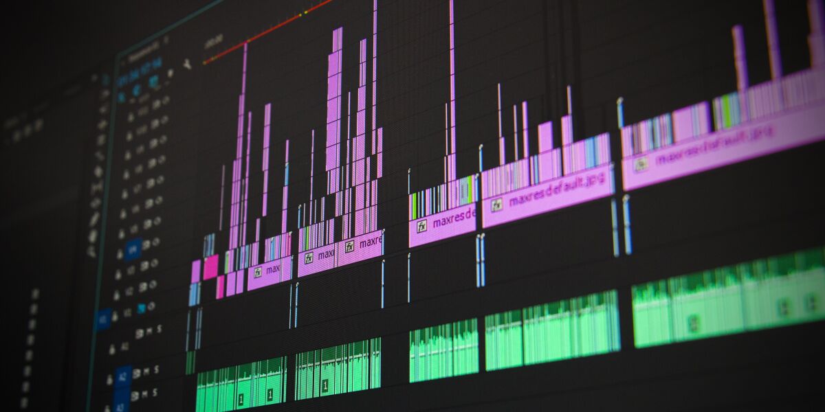 Close up of sound recording