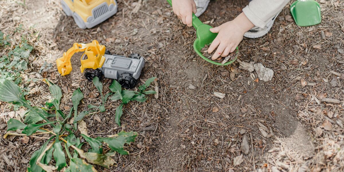 Child playing outdoors