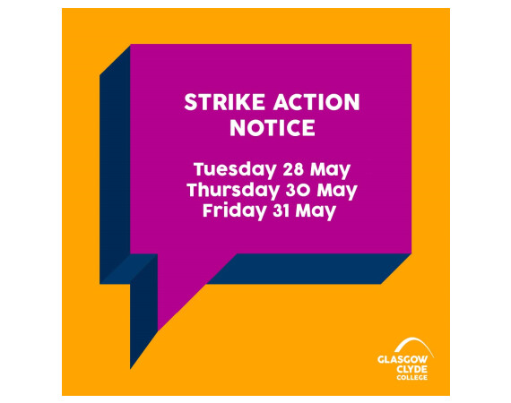 Strike Action Notice 28 30 and 31 May