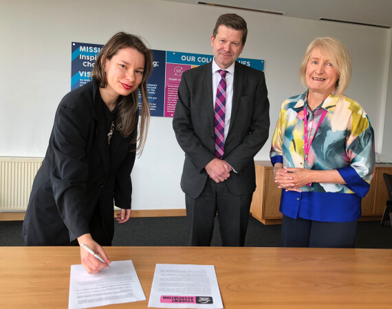 Student Health and Wellbeing agreement signing