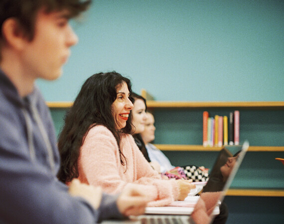 Group of students listening in class