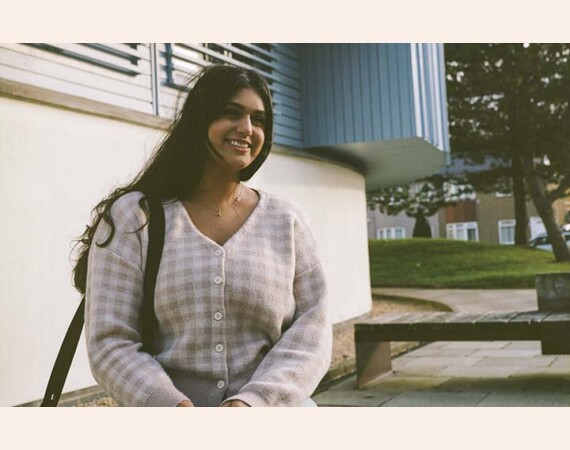 Female student outside Cardonald Campus