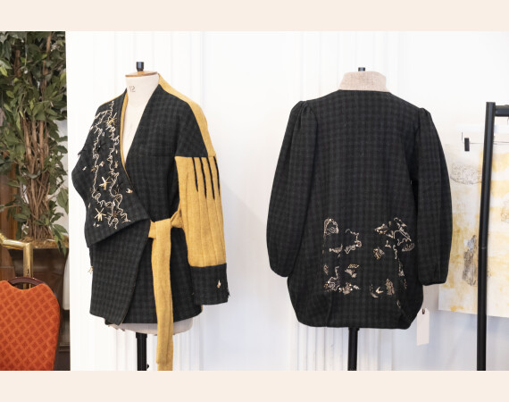 HarrisTweed examples of winning garments showing embroidery