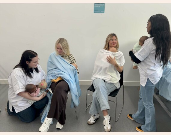 Image shows students in HNC Perinatal care class 