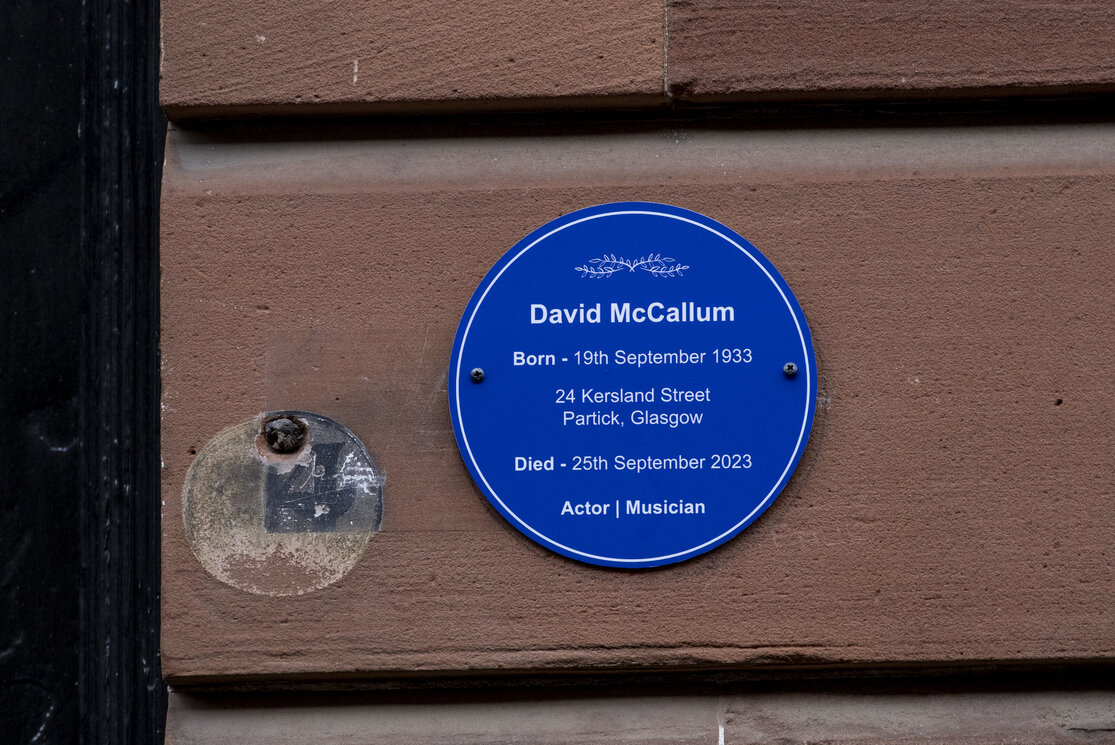 David McCallum Plaque close up