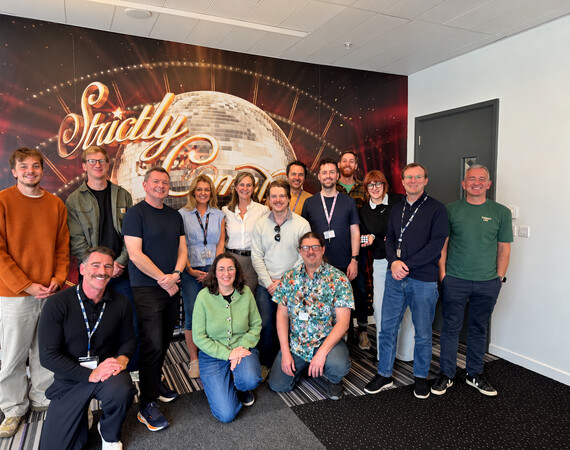 Image shows participants in training course at the BBC